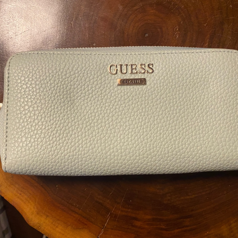 GUESS Light Blue Leather Wallet